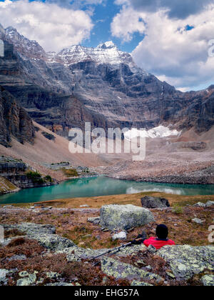 Parco Nazionale di Yoho, Opabin altopiano, British Columbia, Canada Foto Stock