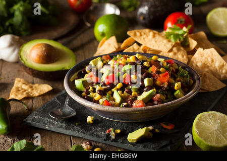 In casa il caviale Texas State Dip con chip Foto Stock