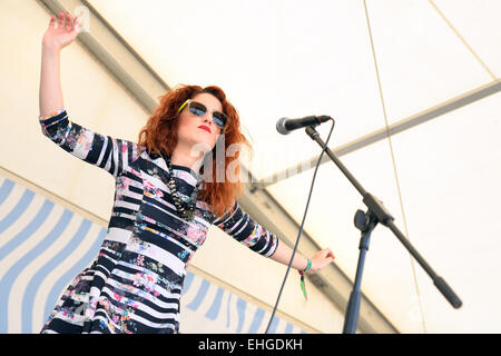 Barcellona - 29 Maggio: Donna redhead cantante di perso riempie (BAND) esegue presso Heineken Primavera Sound Festival 2014. Foto Stock