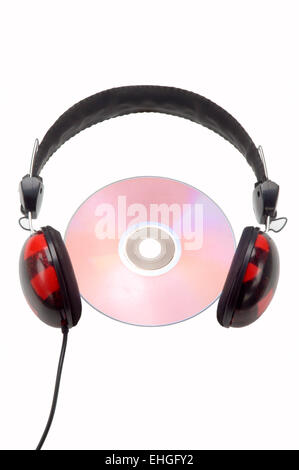 Cuffie e CD Foto Stock