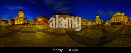 360 grado photograh Gendarmenmarkt Foto Stock