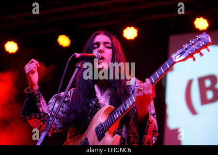 Barcellona - Sep 23: Mariam credente (music band progetto solista di Mariam Wallentin) esegue a Barcellona Accio musicale (BAM). Foto Stock