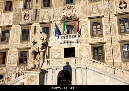 Palazzo della Carovana ( Palazzo dei Cavalieri), Piazza dei Cavalieri, Pisa, Italia. Case Scuola Normale di Pisa, parte dell'Università Foto Stock