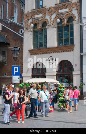 Piazza del Mercato di Cracovia Foto Stock