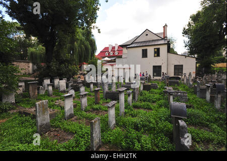 Vecchio Cimitero ebraico di Kazimierz di Cracovia Foto Stock