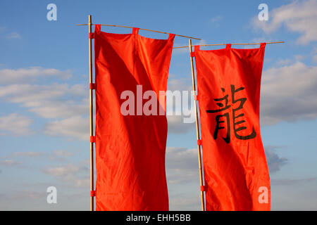 Bandiere di cinese Foto Stock