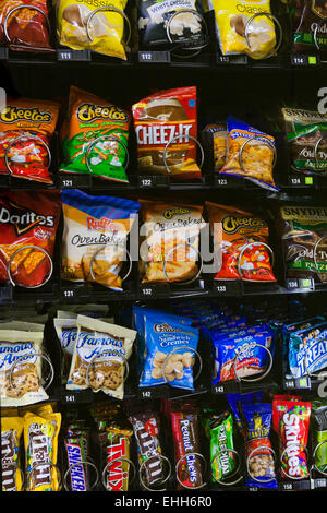 Chip popolare nel distributore automatico - USA Foto Stock