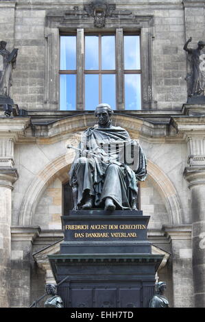 Friedrich August statua Foto Stock