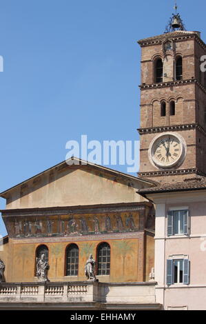 Santa Maria in Trastevere a Roma Foto Stock