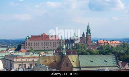 Il castello di Wawel a Cracovia Polonia Foto Stock