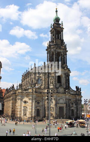 Hofkirche di Dresda Foto Stock