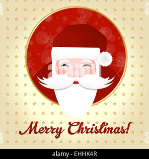 Biglietto di auguri con Babbo Natale Foto Stock