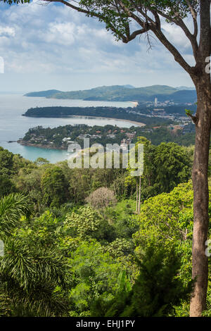 Costa occidentale dell'isola di Phuket, Tailandia. Vista panoramica Foto Stock