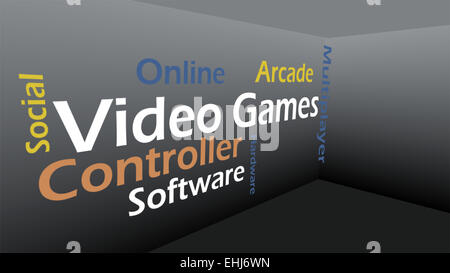 Immagine creativa di video giochi concept Foto Stock
