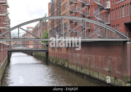 Distretto warehouse in Amburgo Foto Stock