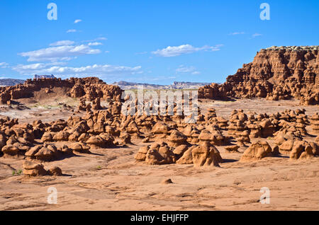 Il parco statale Goblin Valley nello Utah, Stati Uniti. Foto Stock