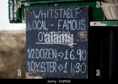 Oyster stallo a Whitstable Foto Stock