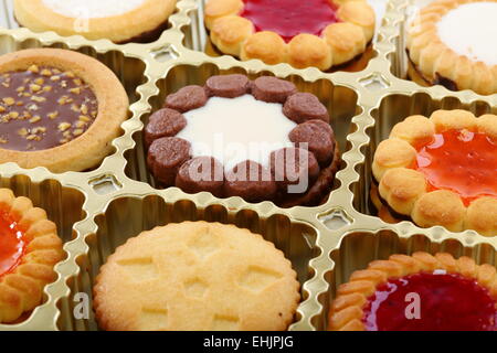 Biscotti Frollini con riempimento. Foto Stock