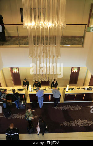 Area del ricevimento nella lobby di Shangri-la Hotel Sydney, Sydney Australia Foto Stock