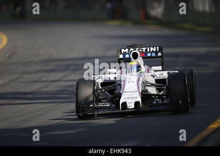 Melbourne, Australia. Xv Mar, 2015. FELIPE MASSA del Brasile e Williams Martini Racing rigidi durante il 2015 Australian Grand Prix all'Albert Park circuito di Melbourne, Australia. Credito: James Gasperotti/ZUMA filo/Alamy Live News Foto Stock