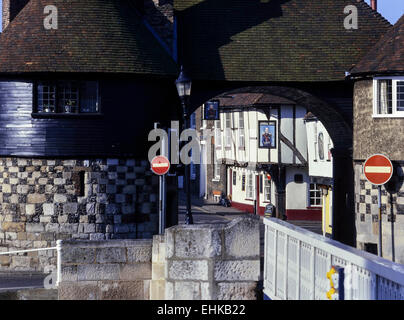 Porta Barbican. Sandwich. Kent. Inghilterra, Regno Unito Foto Stock