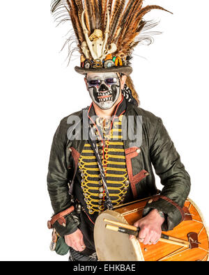 Costume partecipante al Jack nel Festival Verdi. Hastings. East Sussex. In Inghilterra. Regno Unito Foto Stock