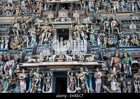 Progettazione architettonica di Kapaleeshwarar tempio a Mylapore,Chennai,Tamilnadu,l'India,Asia Foto Stock