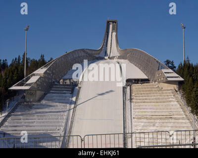 Il trampolino da sci di Holmenkollen in Oslo Norvegia, il Trampolino da Sci di Holmenkollen in Oslo Norvegia Foto Stock