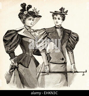 Donna vittoriana illustrazione moda circa 1895 Foto Stock