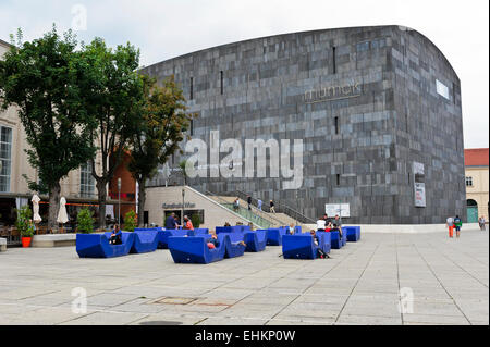 Il moderno Mumok Museum (Museo di Arte Moderna) edificio, Vienna, Austria. Foto Stock