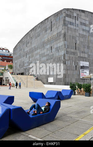 Il moderno Mumok Museum (Museo di Arte Moderna) edificio, Vienna, Austria. Foto Stock