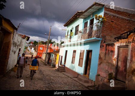 La vita di strada in Trinidad, Cuba Foto Stock