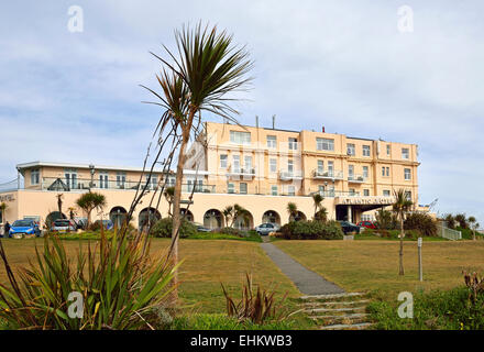 L'Atlantic Hotel a Newquay, Cornwall, Regno Unito Foto Stock