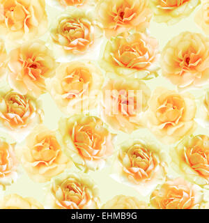 Rose giallo modello senza giunture Foto Stock