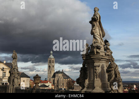 Saint James chiesa in Kutna Hora, Repubblica Ceca. Foto Stock