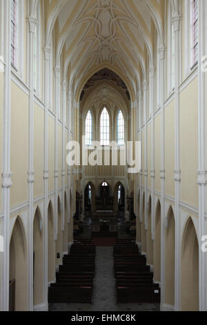 Gli interni della cattedrale dell'Assunzione di Nostra Signora di Sedlec vicino a Kutna Hora, Repubblica Ceca. Foto Stock