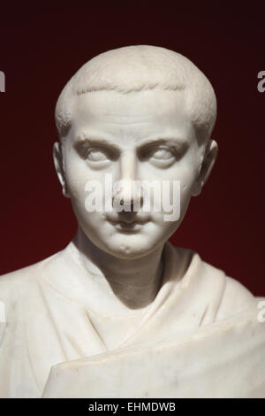 L'imperatore Gordiano III. Roman busto in marmo da 238-242 d.c. Altes Museum di Berlino, Germania. Foto Stock