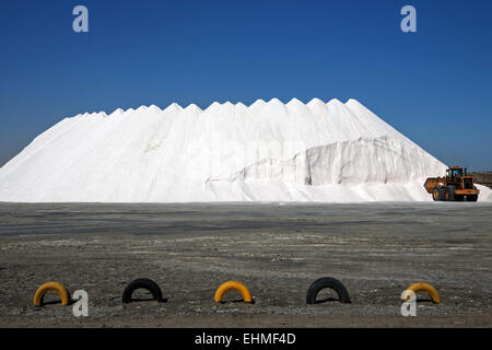 Mare per la produzione di sale vicino a Walvis Bay, Namibia Foto Stock