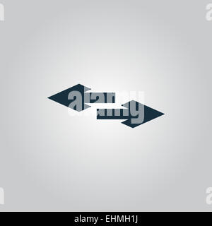 Due lati icona a forma di freccia Foto Stock