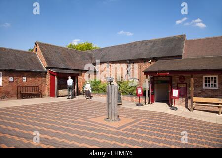 Vista attraverso il sito di battaglia a Bosworth Battlefield Heritage Center, vicino a Hinckley, Leicestershire, Regno Unito Foto Stock