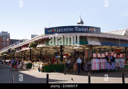 Leicester Mercato nel centro della città Foto Stock