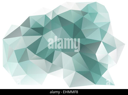 Abstract teal e grigio a bassa poli sfondo, vettore elemento di design Foto Stock