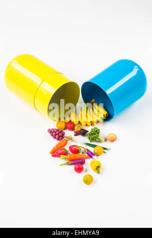 Immagine concettuale di nutraceutici. Foto Stock