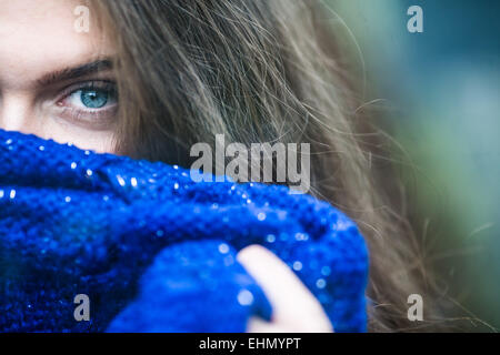 Ritratto di donna in inverno. Foto Stock