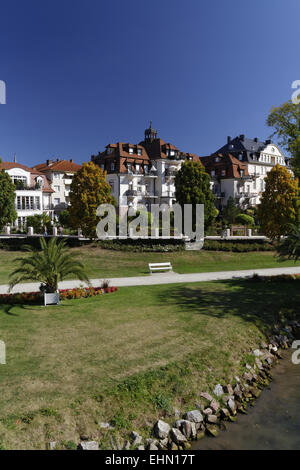 Il parco termale di Bad Kissingen, Baviera, Germania Foto Stock