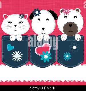 Carino e sweet baby card sul compleanno o doccia Illustrazione Vettoriale