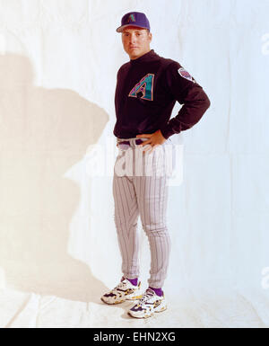 Phoenix, AZ - marzo 28: il giocatore di baseball karim garcia di Phoenix, in Arizona, il 28 marzo 1998. Foto Stock