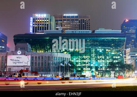 Asia, Repubblica di Corea, Corea del Sud, Seoul, Municipio edificio Foto Stock