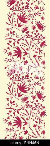 Dipinto astratto floreali verticale modello seamless sfondo Foto Stock