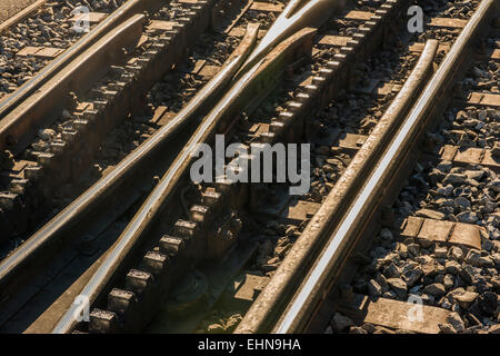 Rack-Railway nella luce del mattino. Foto Stock